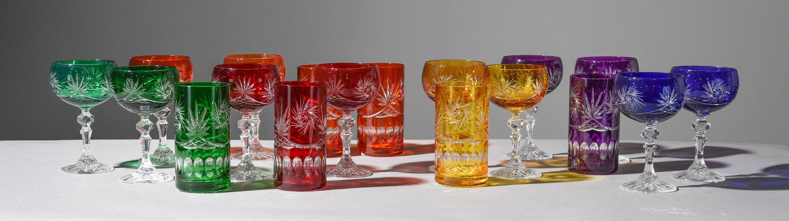 18pcs Assorted Cut Crystal / Glass Stems / Glasses (1 of 6)