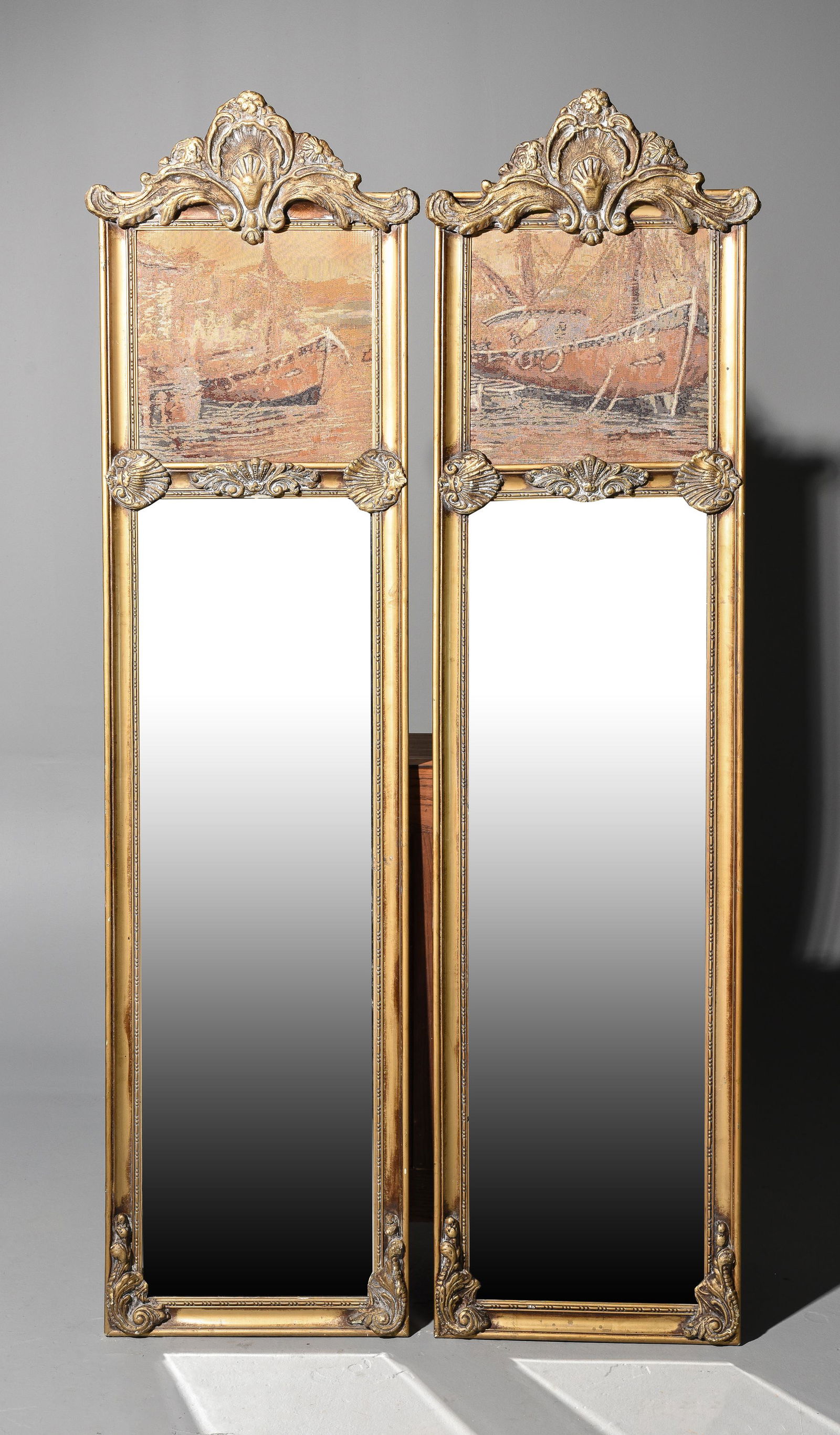 2 French Style Trumeau Mirrors: 2 French Style Trumeau Mirrors