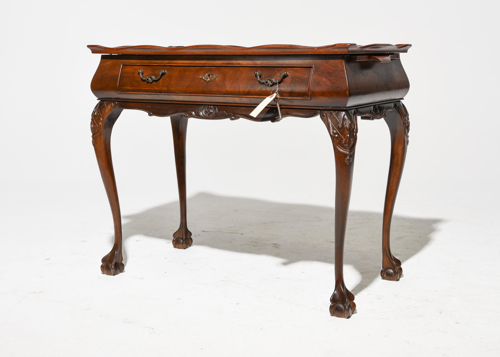 English Ball & Claw Mahogany Tea / Hall Table: English Ball & Claw Mahogany Tea / Hall Table