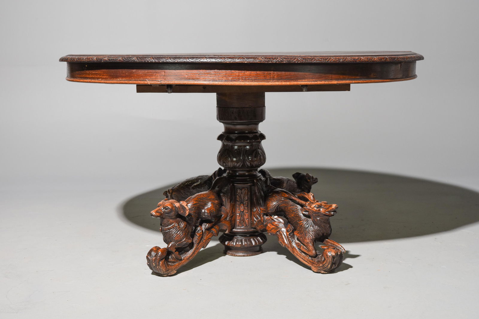 Oak Hunt / Fox Table - Floor to apron is 25.5 inches (1 of 5)