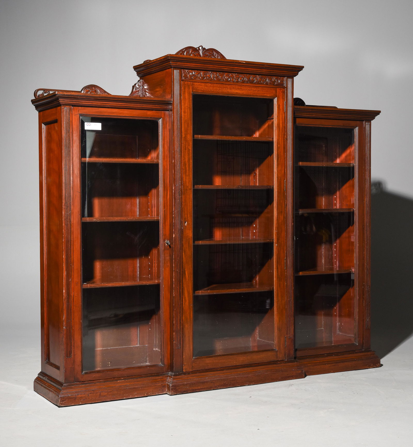 British Mahogany Triple Door Bookcase (1 of 4)
