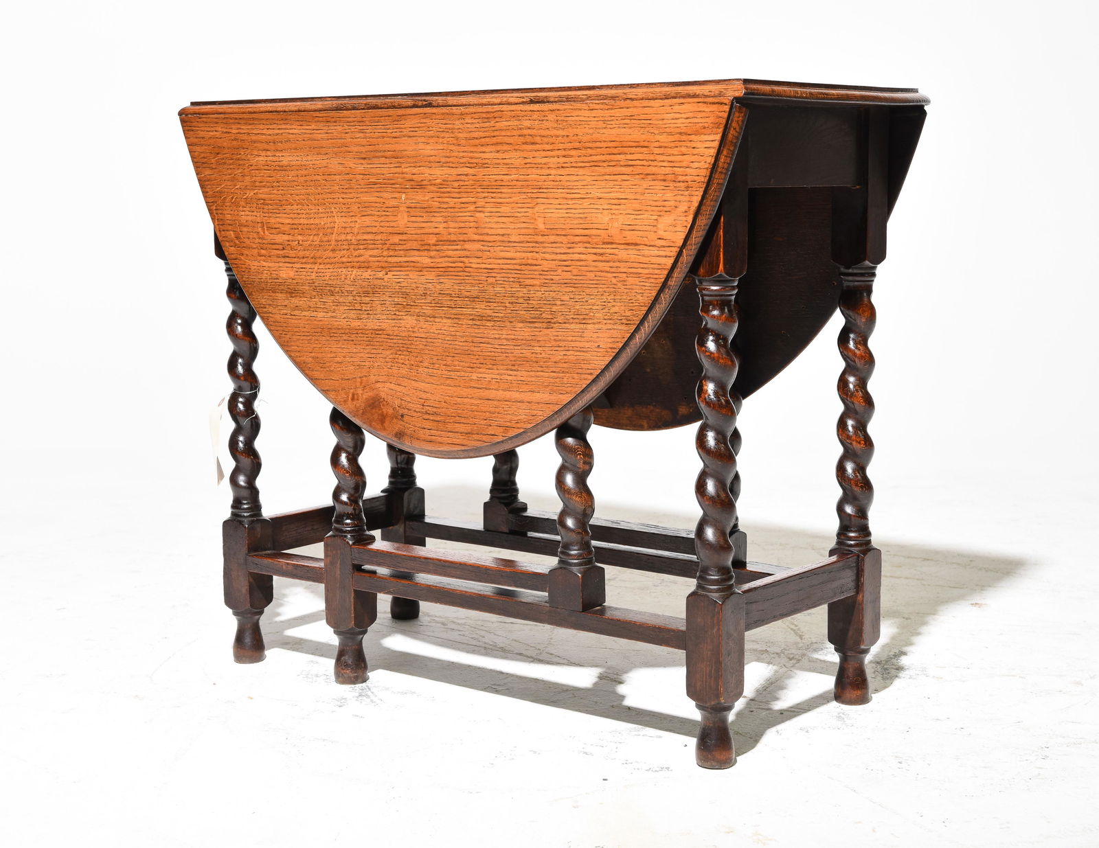 British Barley Twist Oak Drop Leaf Table #1 (1 of 3)