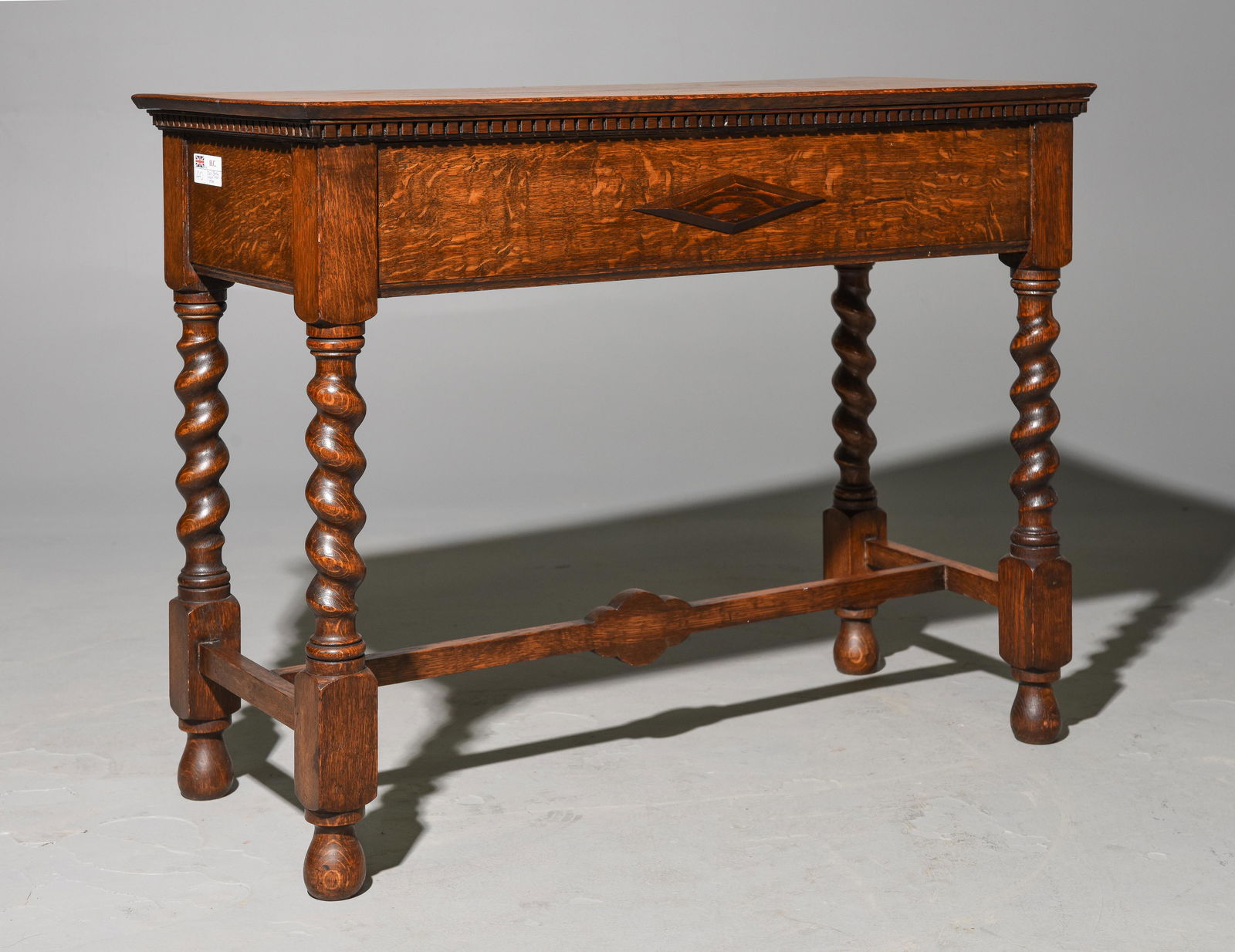 British Oak Barley Twist Hall Table (1 of 3)