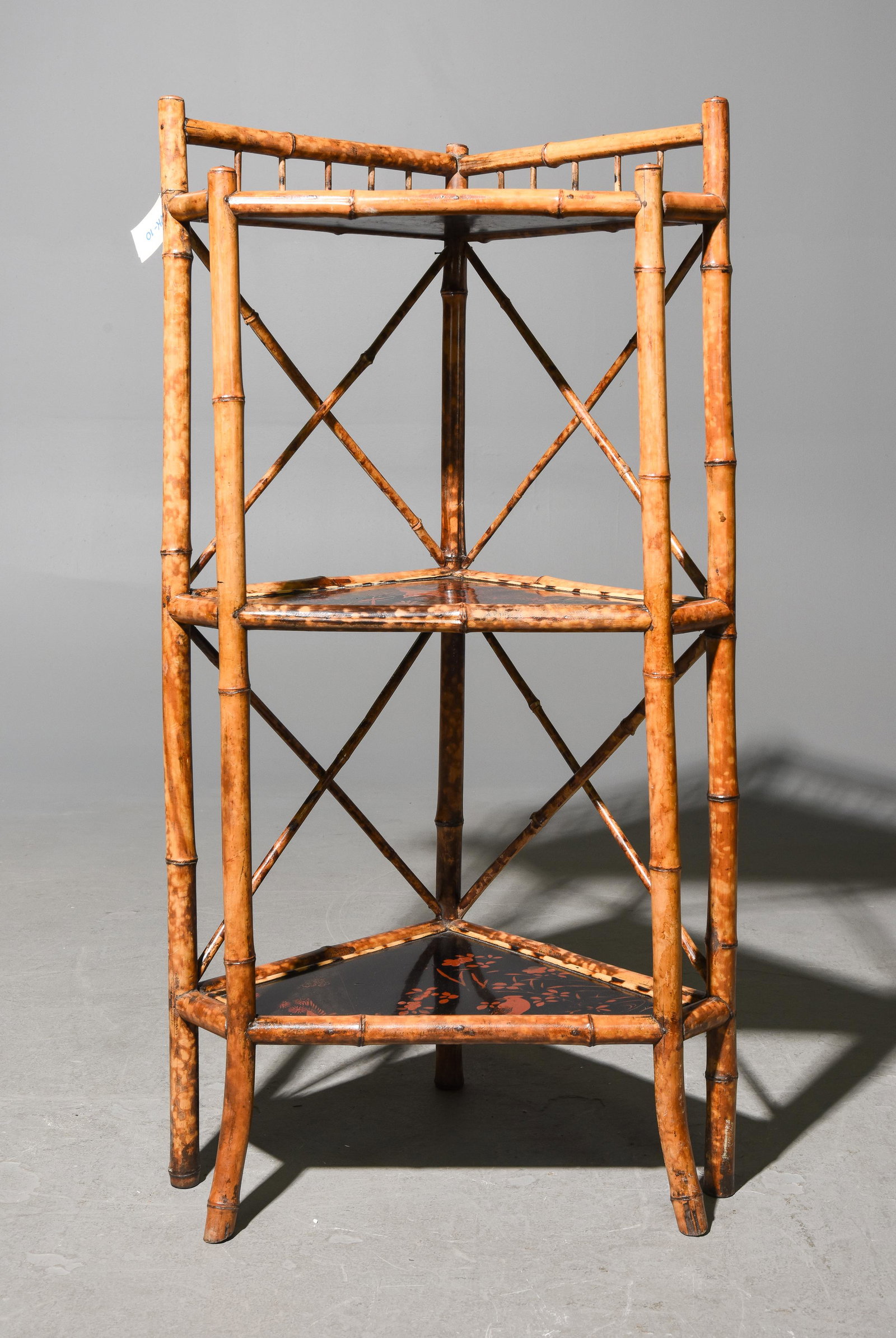 Bamboo 3 Tier Corner Shelf / Stand (1 of 5)