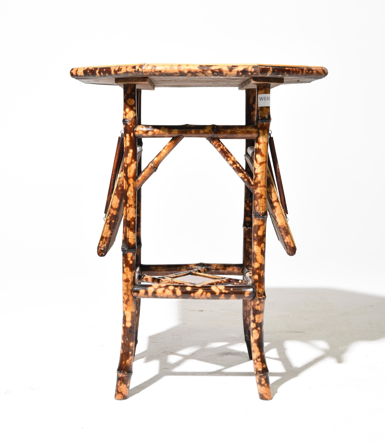 Bamboo Occasional Table with Side Shelves (1 of 4)