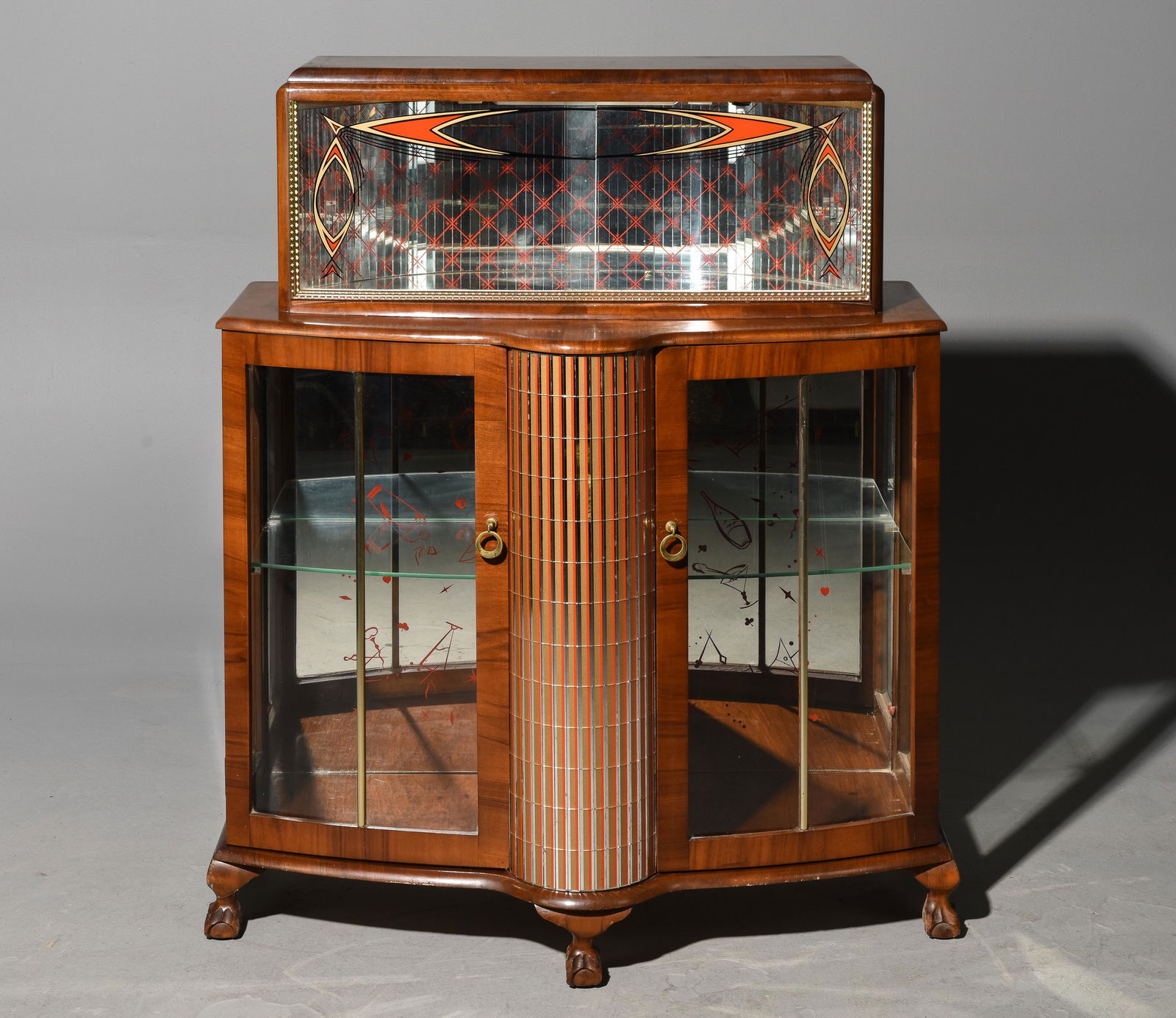 English Walnut Cocktail / Bar Cabinet (1 of 3)