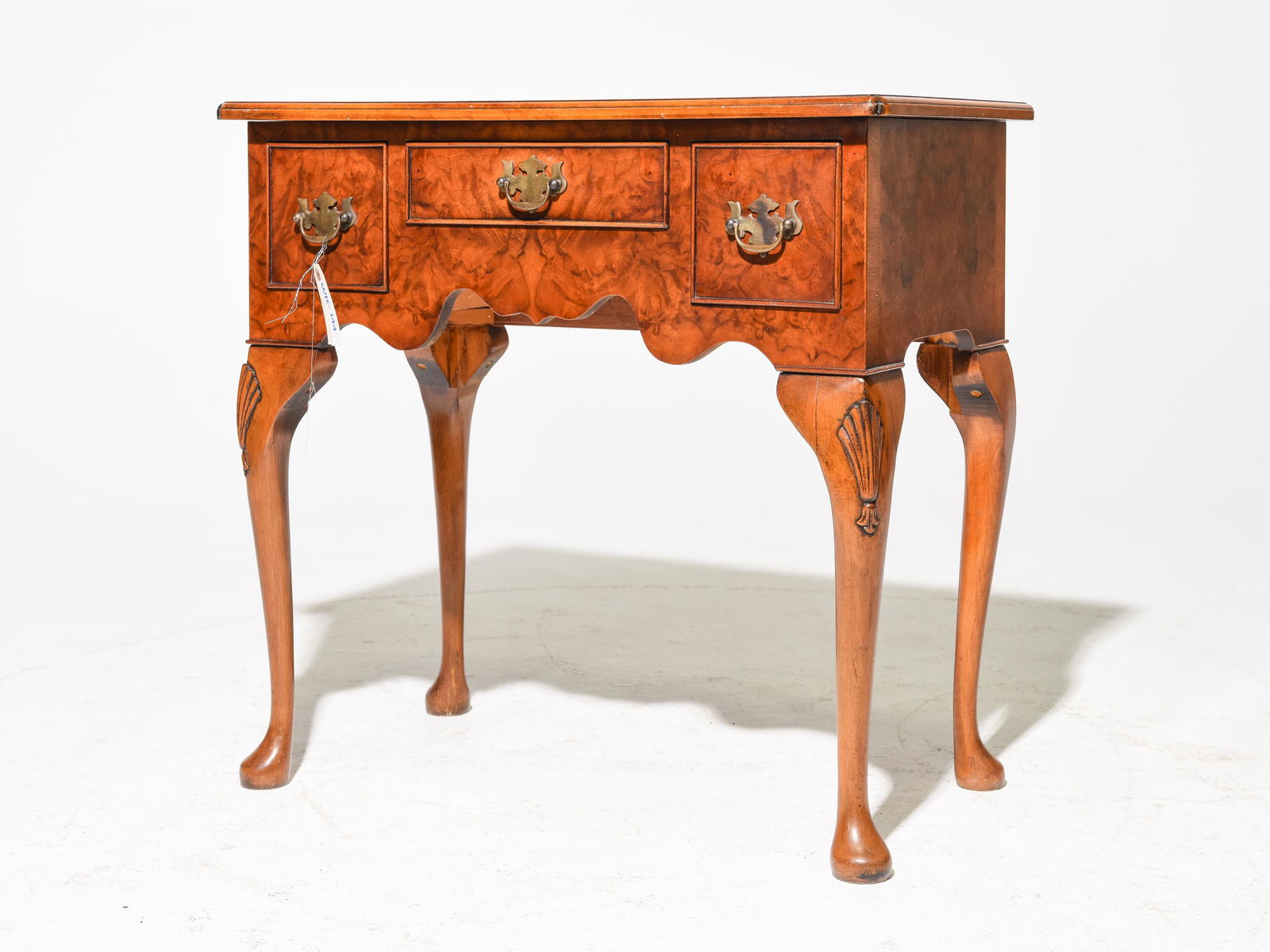 British Walnut 3 Drawer Occasional Table (1 of 3)