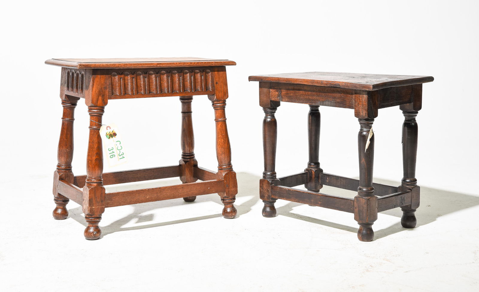 2 British Oak Joint Stools (1 of 3)