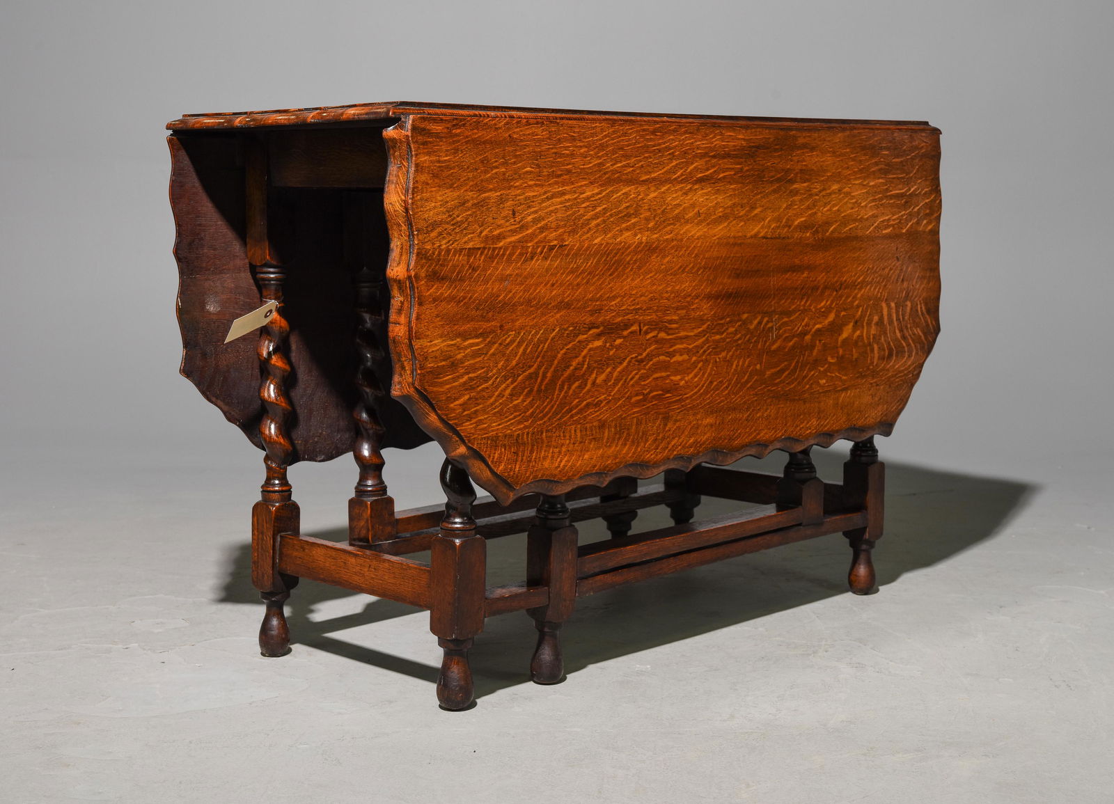 British Oak Barley Twist Drop Leaf Table #4 (1 of 2)