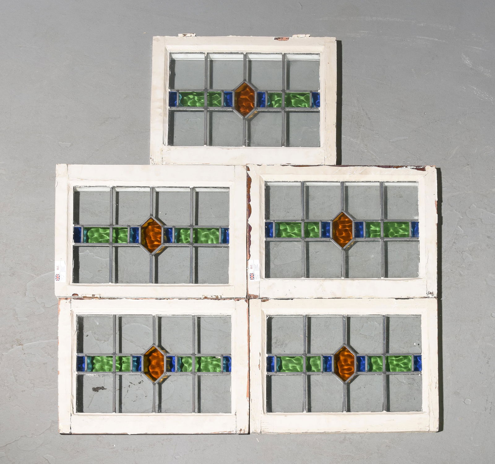 5 British Stained Leaded Glass Windows #3 (1 of 6)