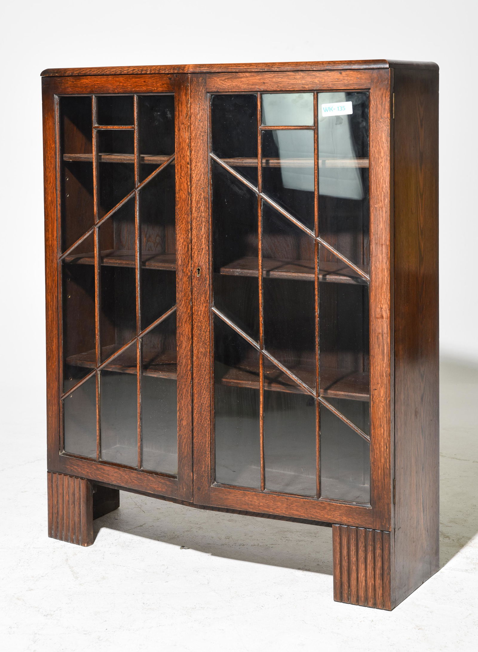 British Oak Double Door Bookcase #2 (1 of 3)