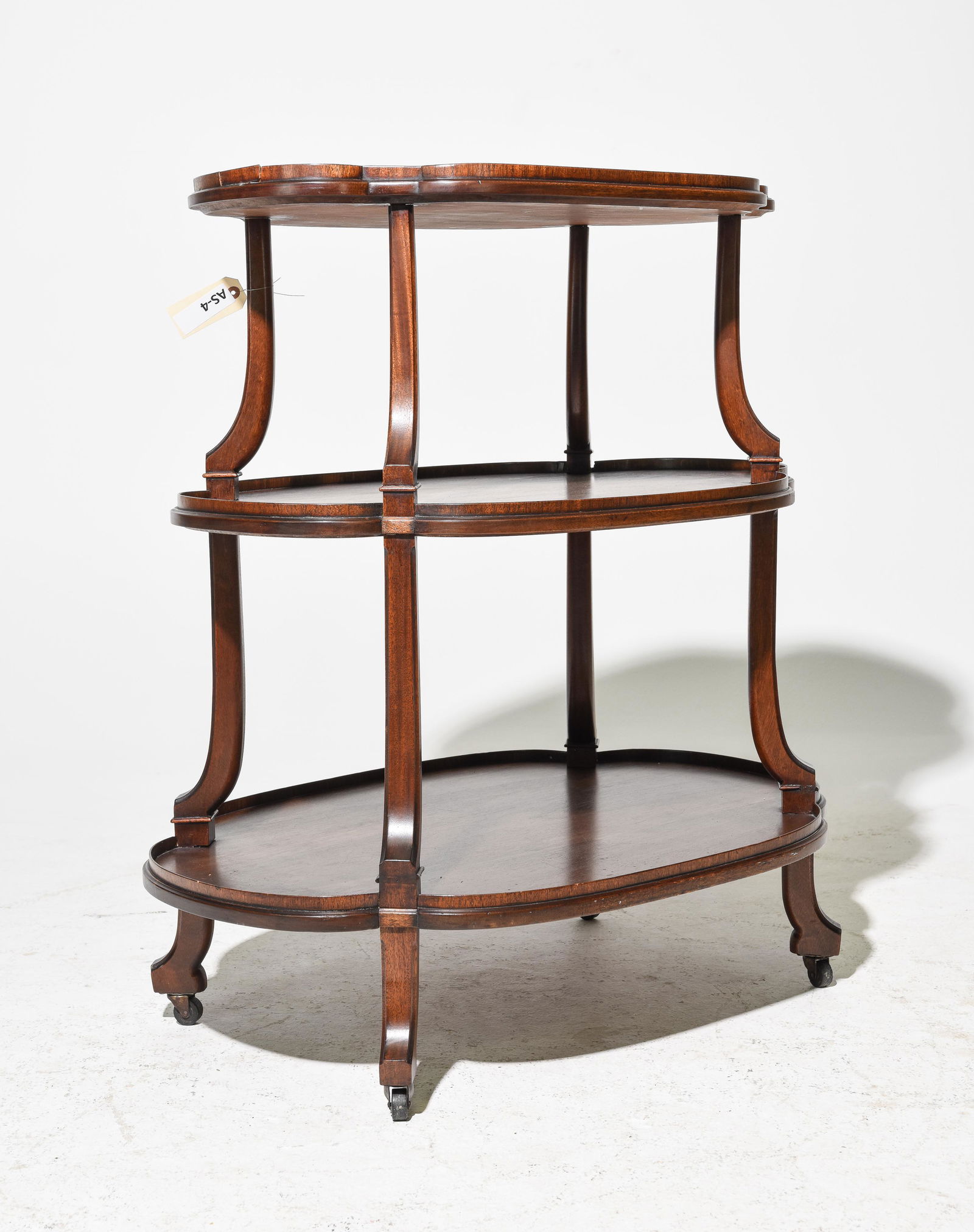 Mahogany 3 Tier Tea Cart / Trolley (1 of 4)