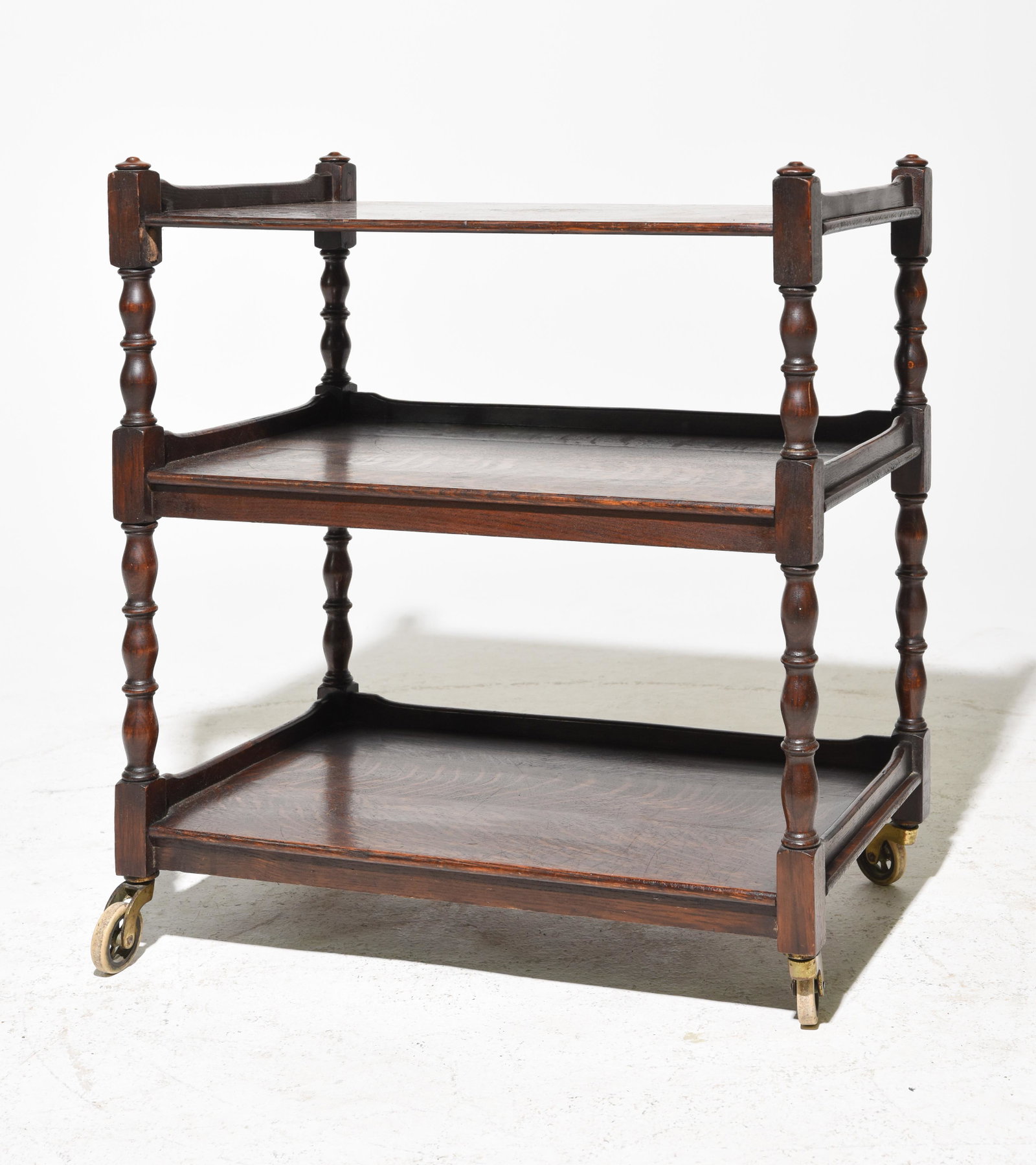 British Oak 3 Tier Trolley / Cart: British Oak 3 Tier Trolley / Cart