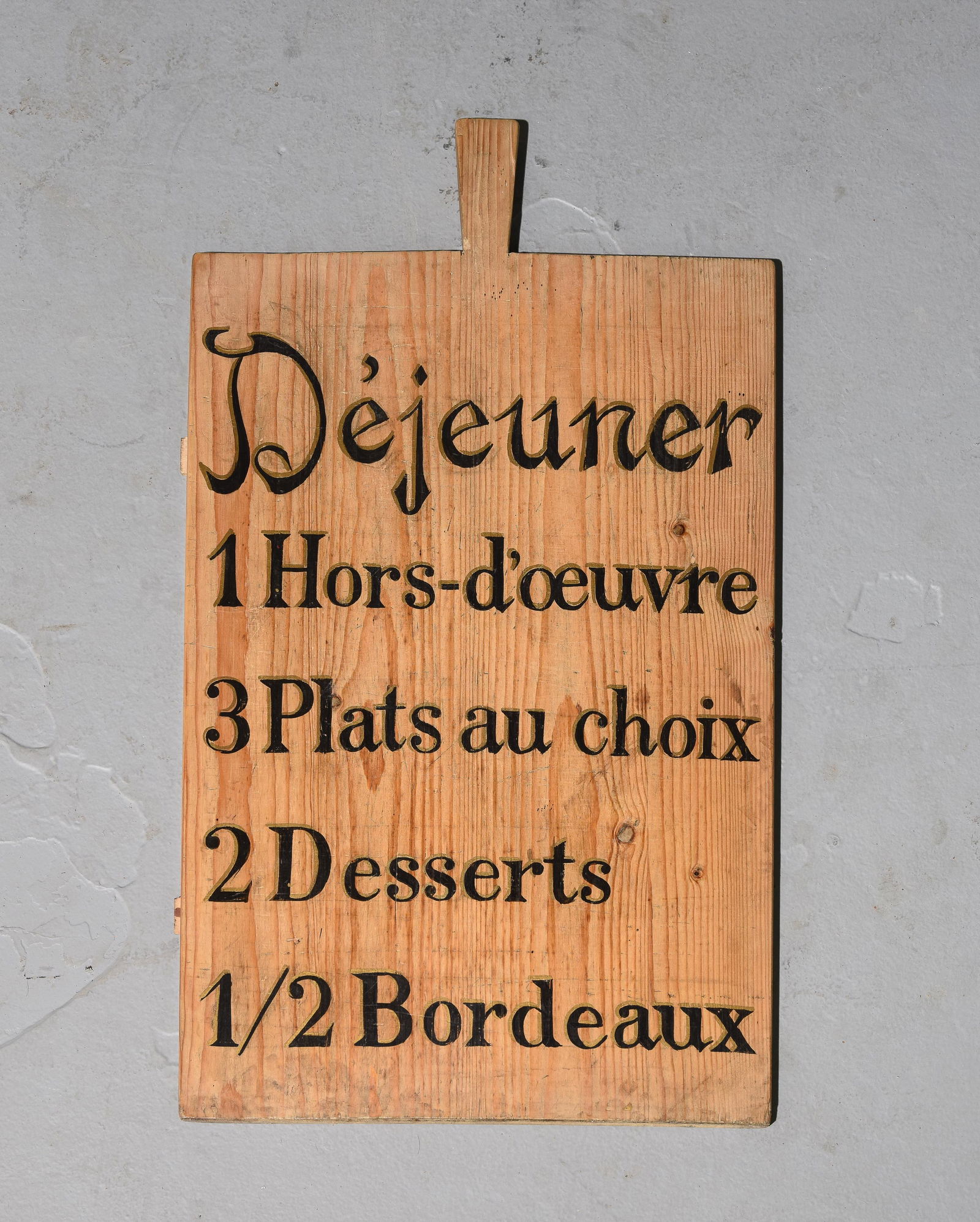 Dejeuner Painted Bread Board Sign (1 of 2)