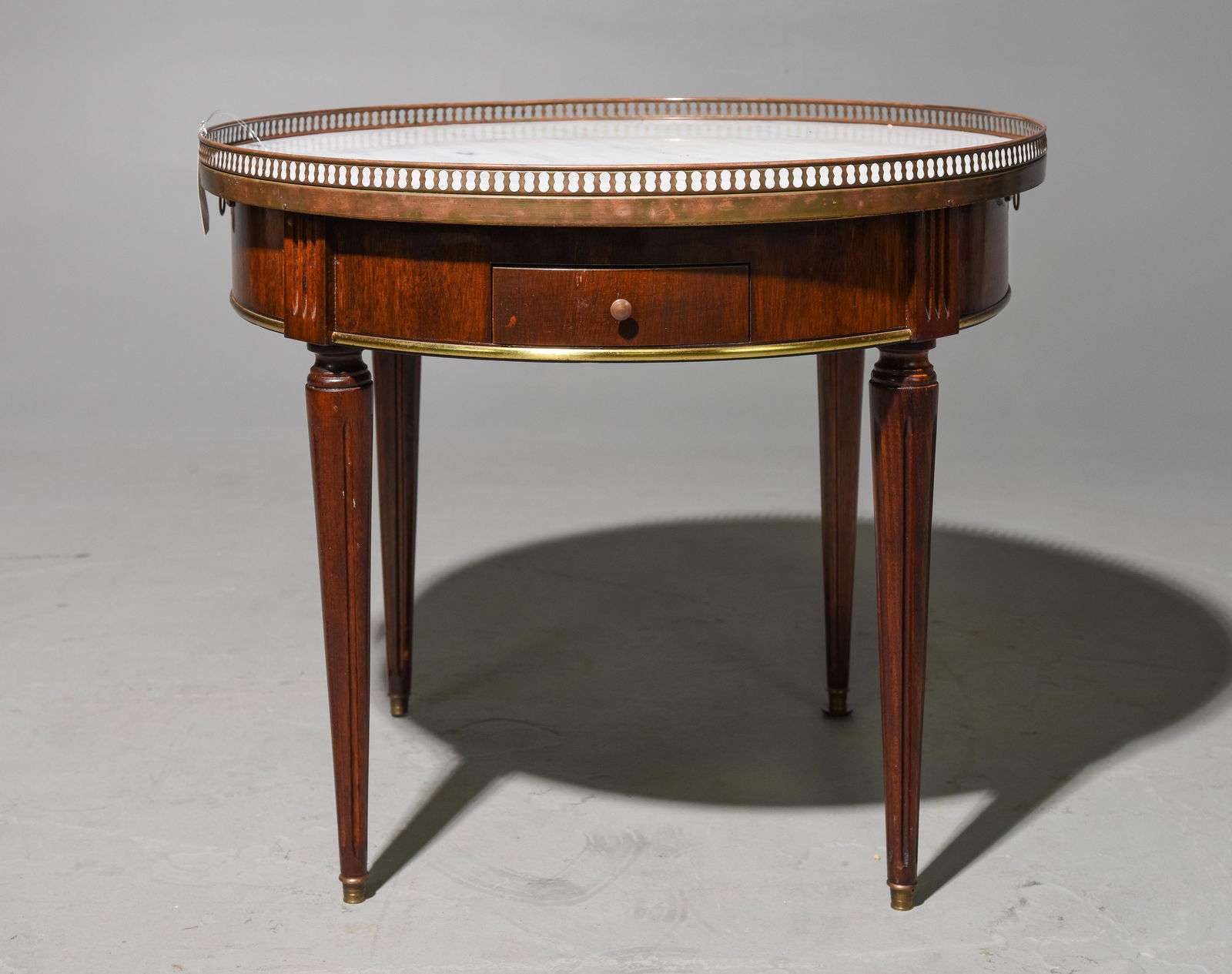 Louis XVI Style White Marble Top Occasional Table (1 of 2)