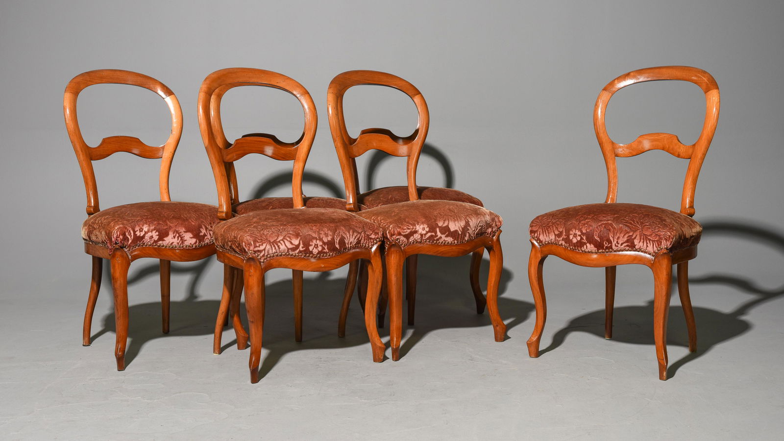 Set of 6 Walnut Dining Chairs (1 of 5)