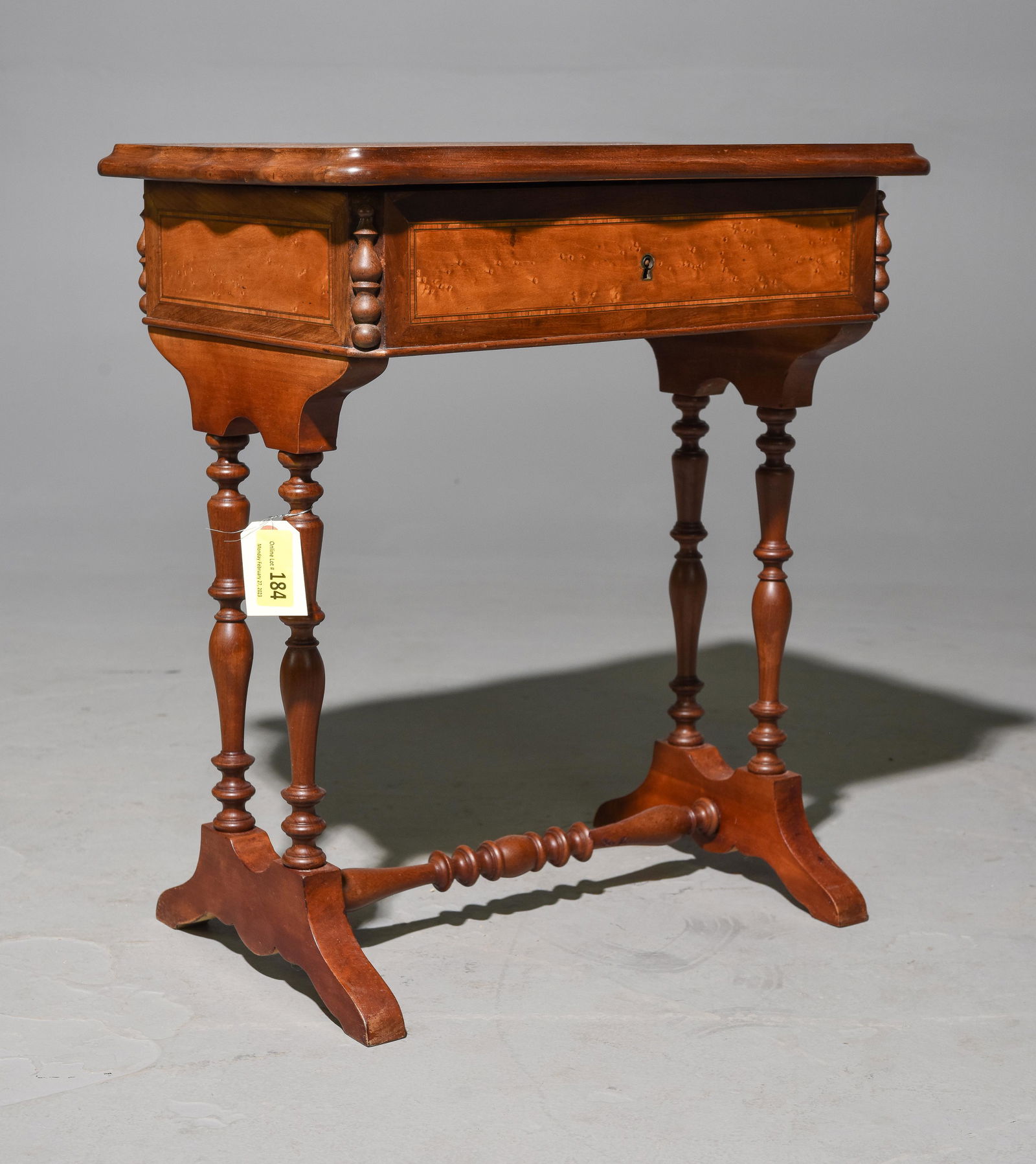 Small Walnut / Elm Sewing Table (1 of 4)