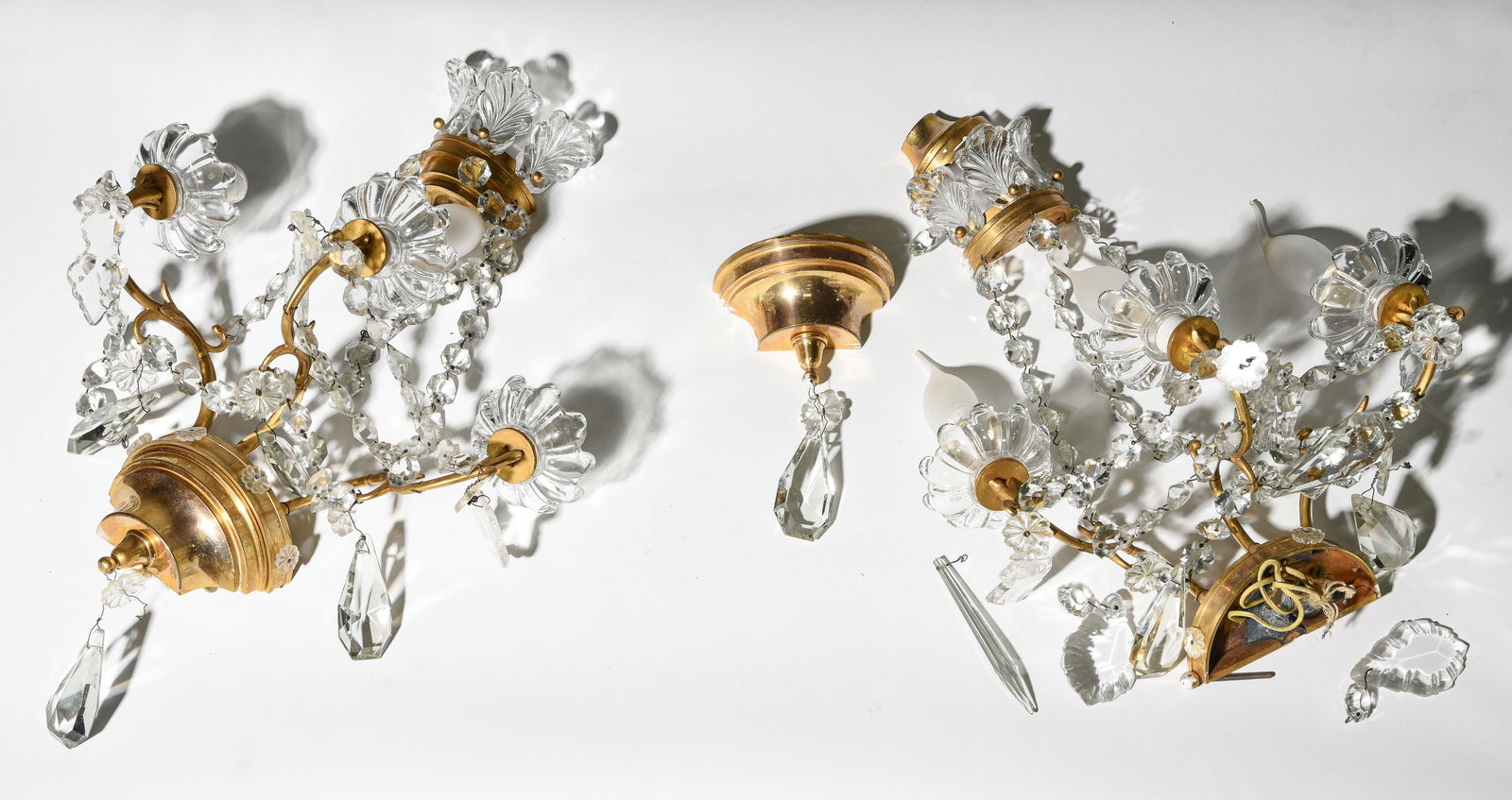 2 French 3 Arm Sconces (1 of 3)