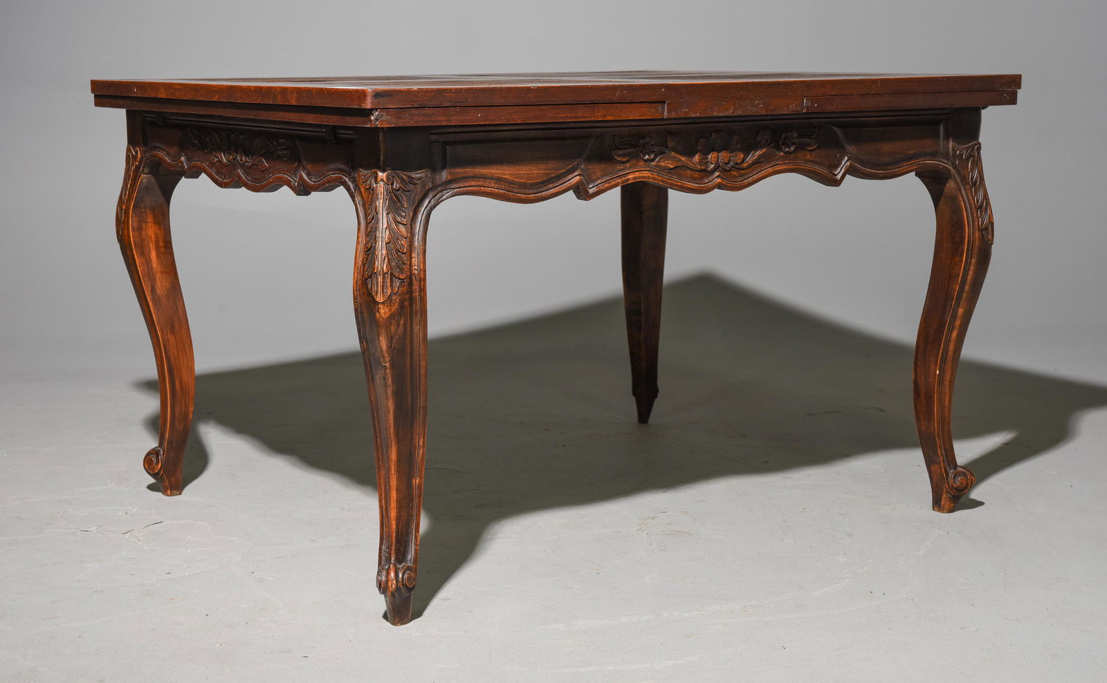 Louis XV Style Oak Draw Leaf Dining Table (1 of 4)
