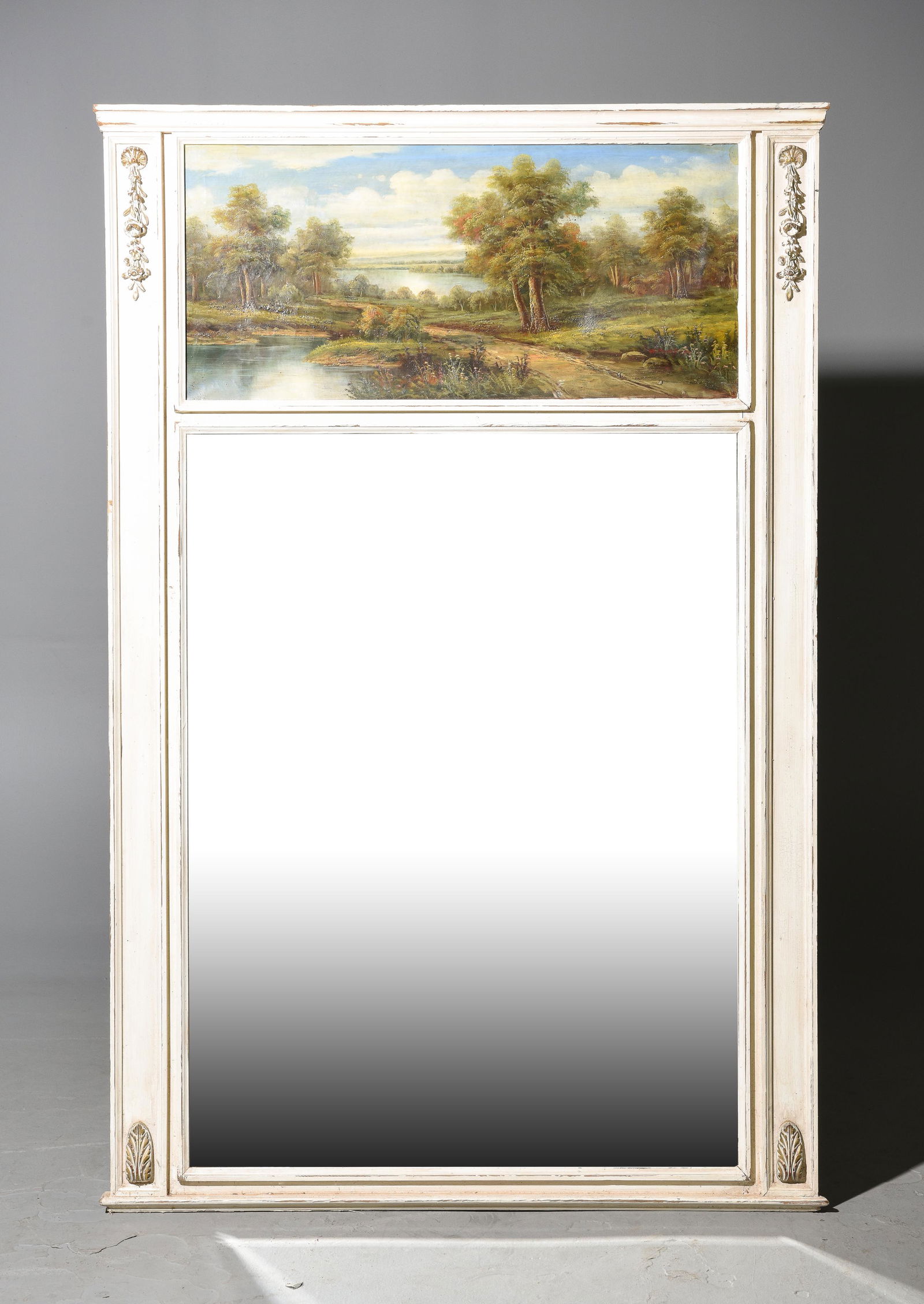Trumeau Painted Framed Beveled Mirror (1 of 4)