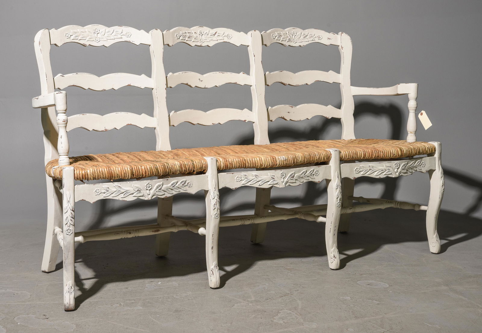 New Item, Country French Style Painted 3 Seater Bench (1 of 4)