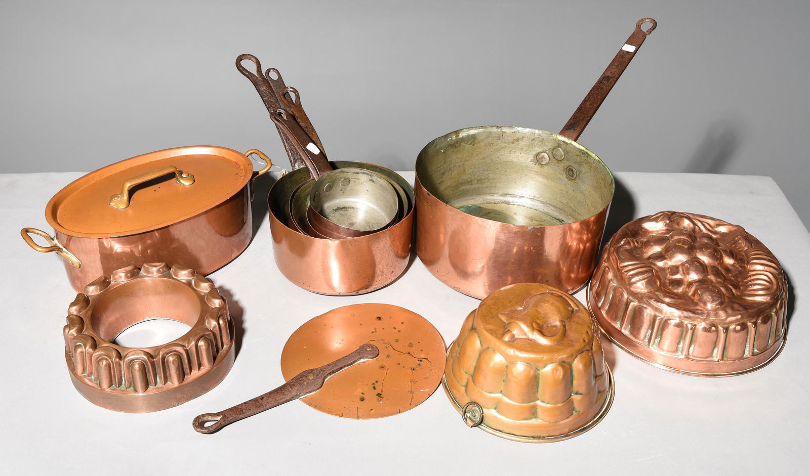 11pcs Assorted Copper - Sauce Pans, Etc. (1 of 3)
