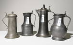 4pcs Assorted Pewter Tankards / Steins