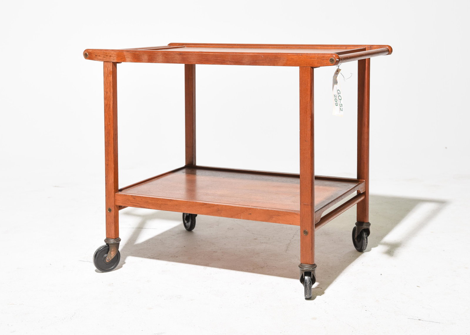 Mid Century Modern Trolley / Cart with Removable Trays: Danish Modern Style Trolley / Cart with Removable Trays