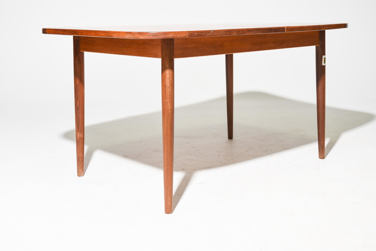 Mid Century Modern Table with Pop Up Leaf Gplan: Danish Modern Style Dining Table with Pop Up Leaf by British Furniture Maker Gplan - Leaf adds an additional 18 inches, Floor to apron is 23.5 inches, Space between the legs on each of the widest side