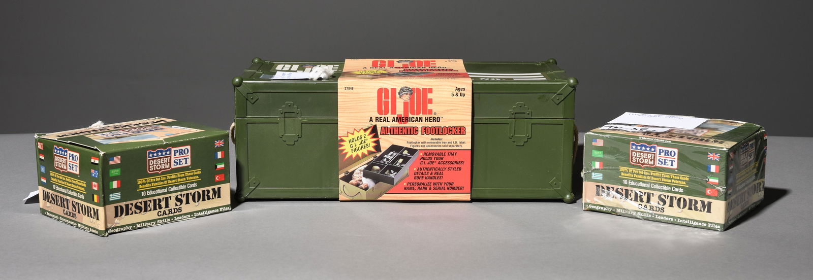 GI Joe Authentic Foot Locker & 2 Card Sets (1 of 4)