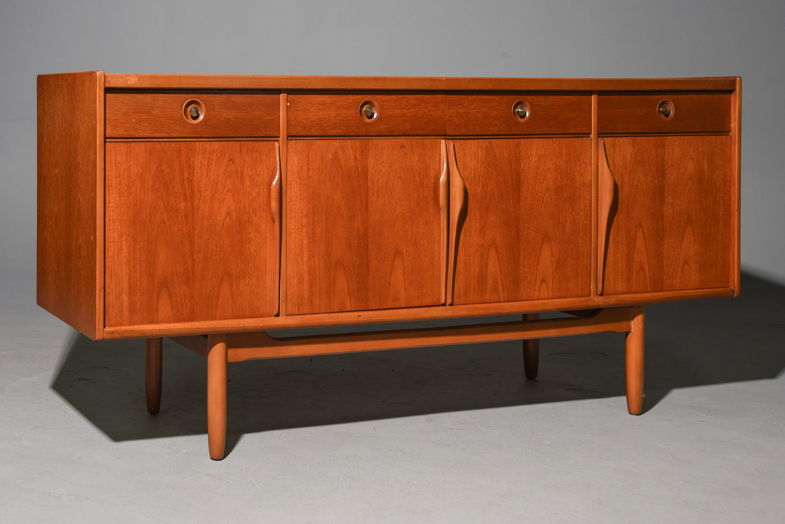 Mid Century Modern Teak Sideboard: Danish Modern Style Teak Sideboard