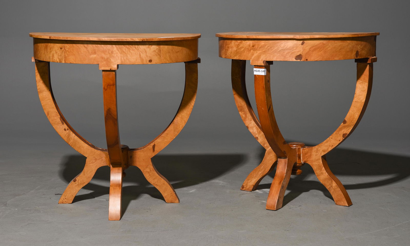 2 Art Deco Style Demilune Hall Tables (1 of 4)