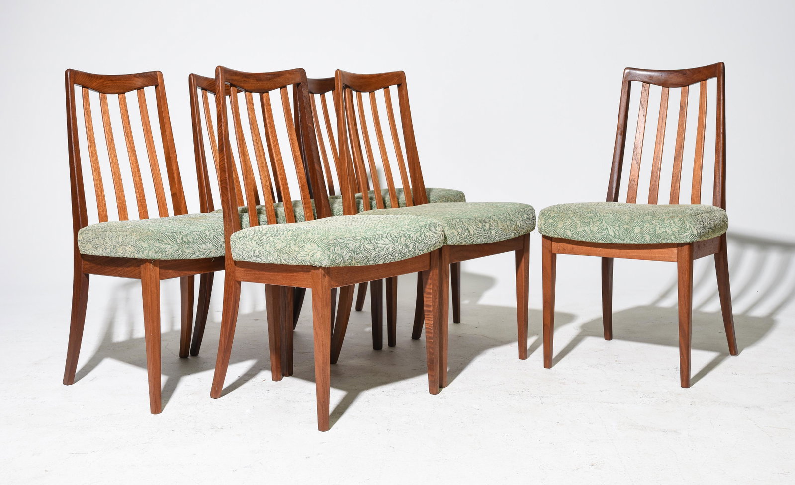 6 High Back Mid Century Dining Chairs - G-Plan Fresco: This set of 6 Danish Modern Style Teak Dining chairs consists of 6 side chairs . This set is made by Mid Century Modern Furniture Maker G Plan ( Gplan ), Part of their Fresco range. Seat height is 18 