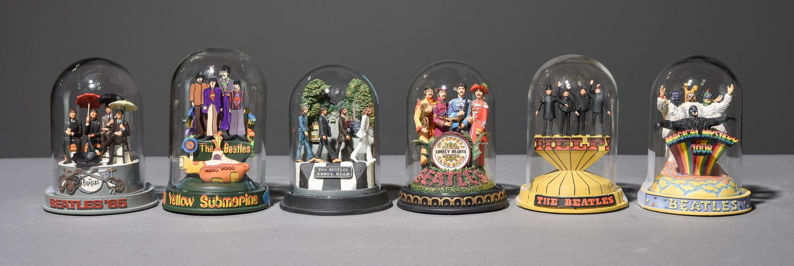 6pc Collection of Beetles Figures under Dome (1 of 6)