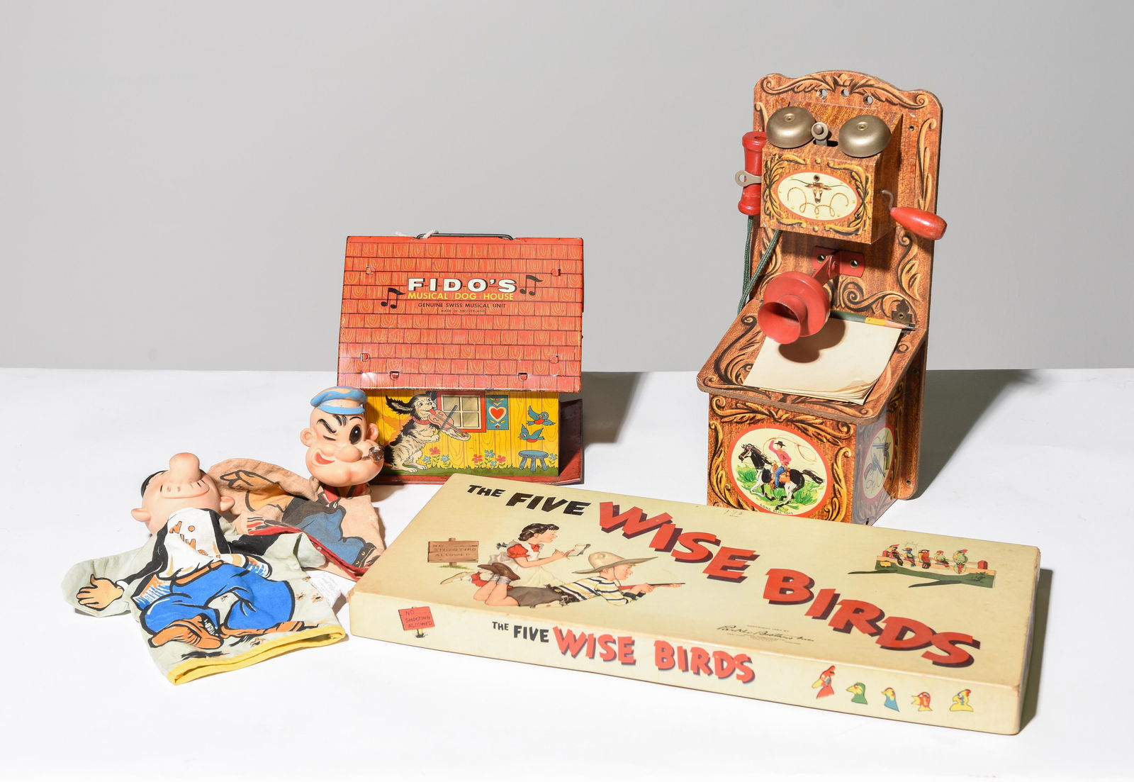 50's Popeye & Wimpy Puppet, Fidos Dog House, Etc. (1 of 6)