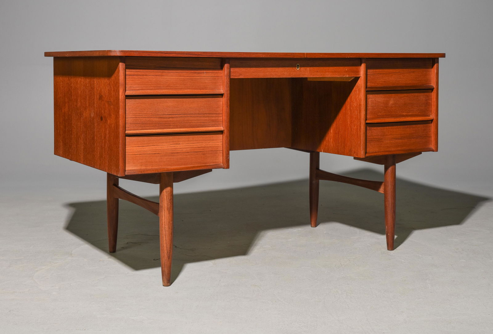 Danish Modern Teak Desk with Bookshelf Front (1 of 3)