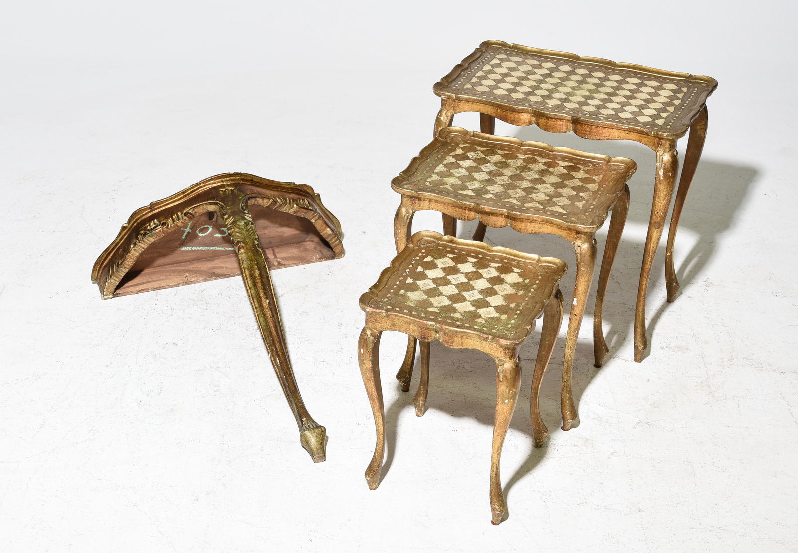 Florentine Wall Console & Nest of 3 Tables (1 of 6)