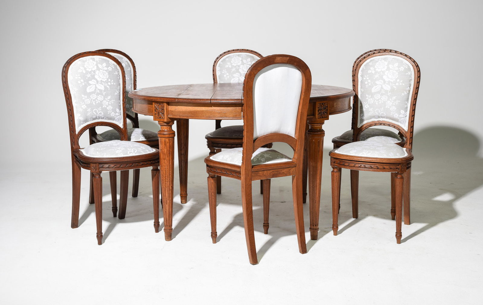 Louis XVI Style Round Table & 6 Chairs (1 of 3)