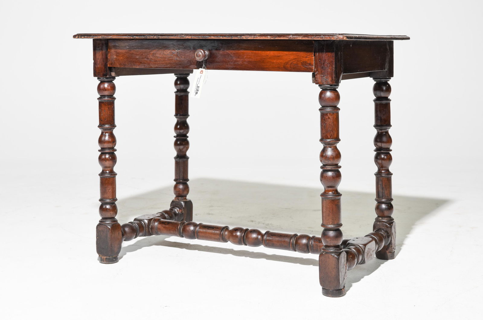 French Single Drawer Occasional Walnut Table (1 of 4)