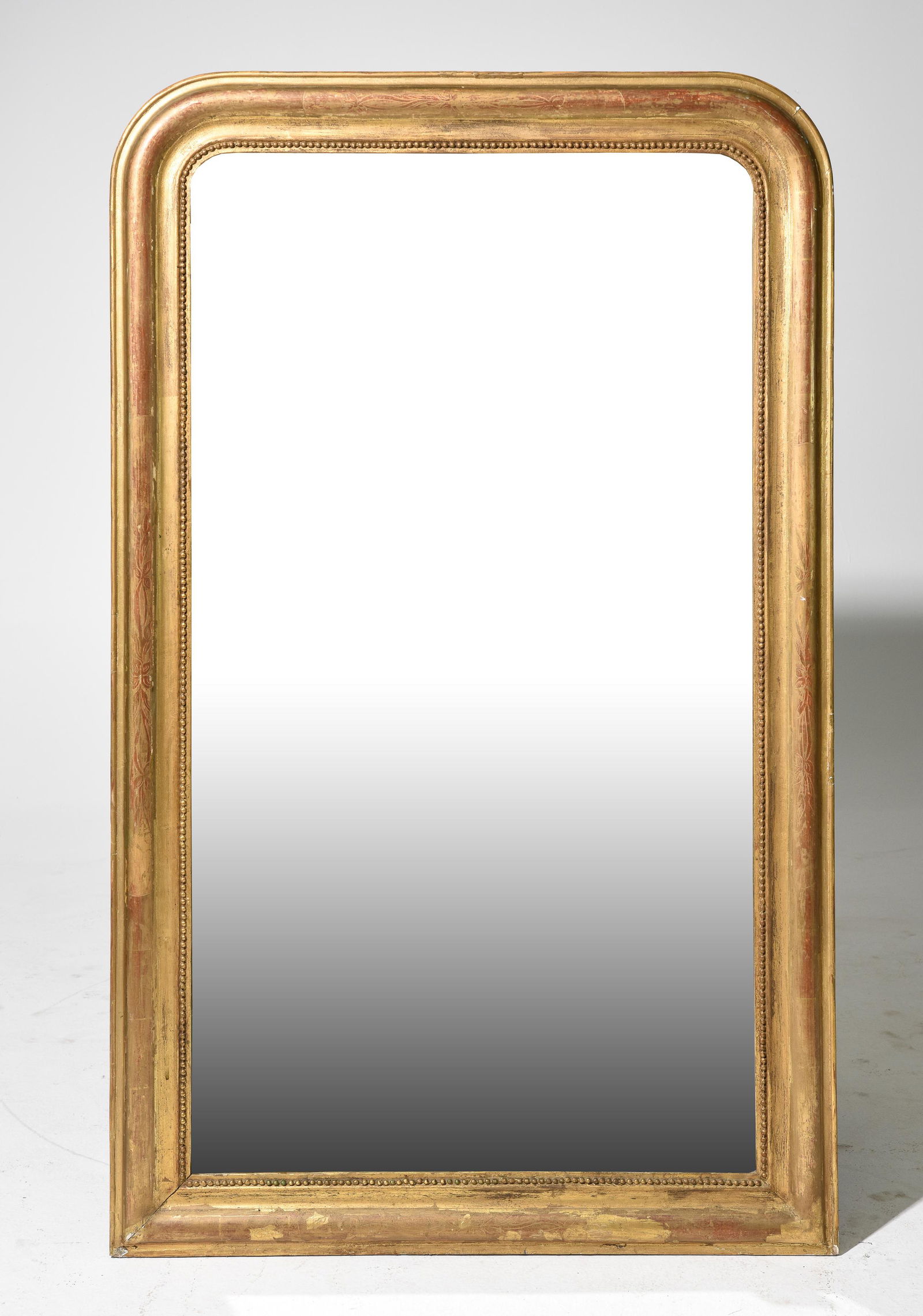 Louis Philippe Style Painted / Gilt Framed Mirror (1 of 4)