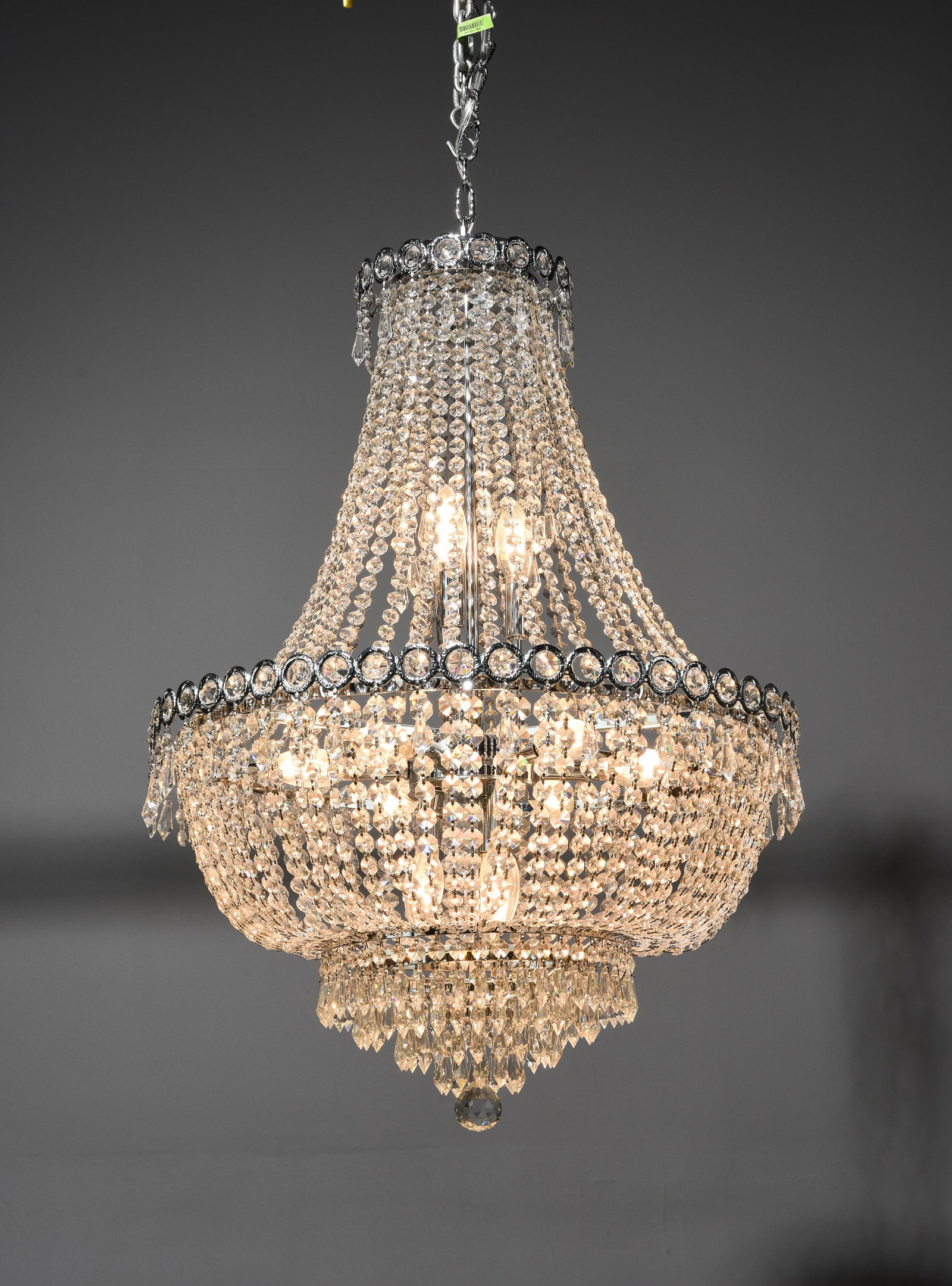 French Style Elegant Empire Chandelier: French Style Elegant Empire Crystal Chandelier