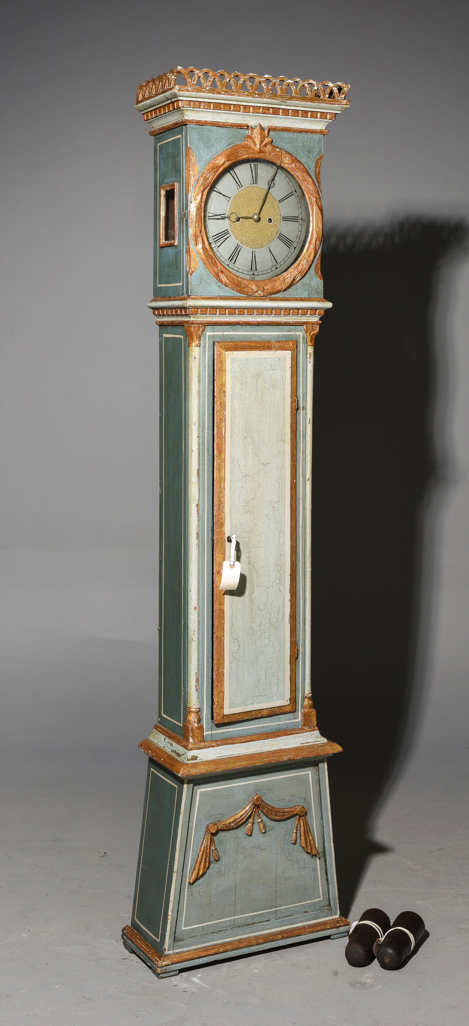 Danish Painted French Style Grandfather Clock (1 of 5)