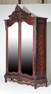 Louis XV Style Macassar Ebony Mirror Door Armoire