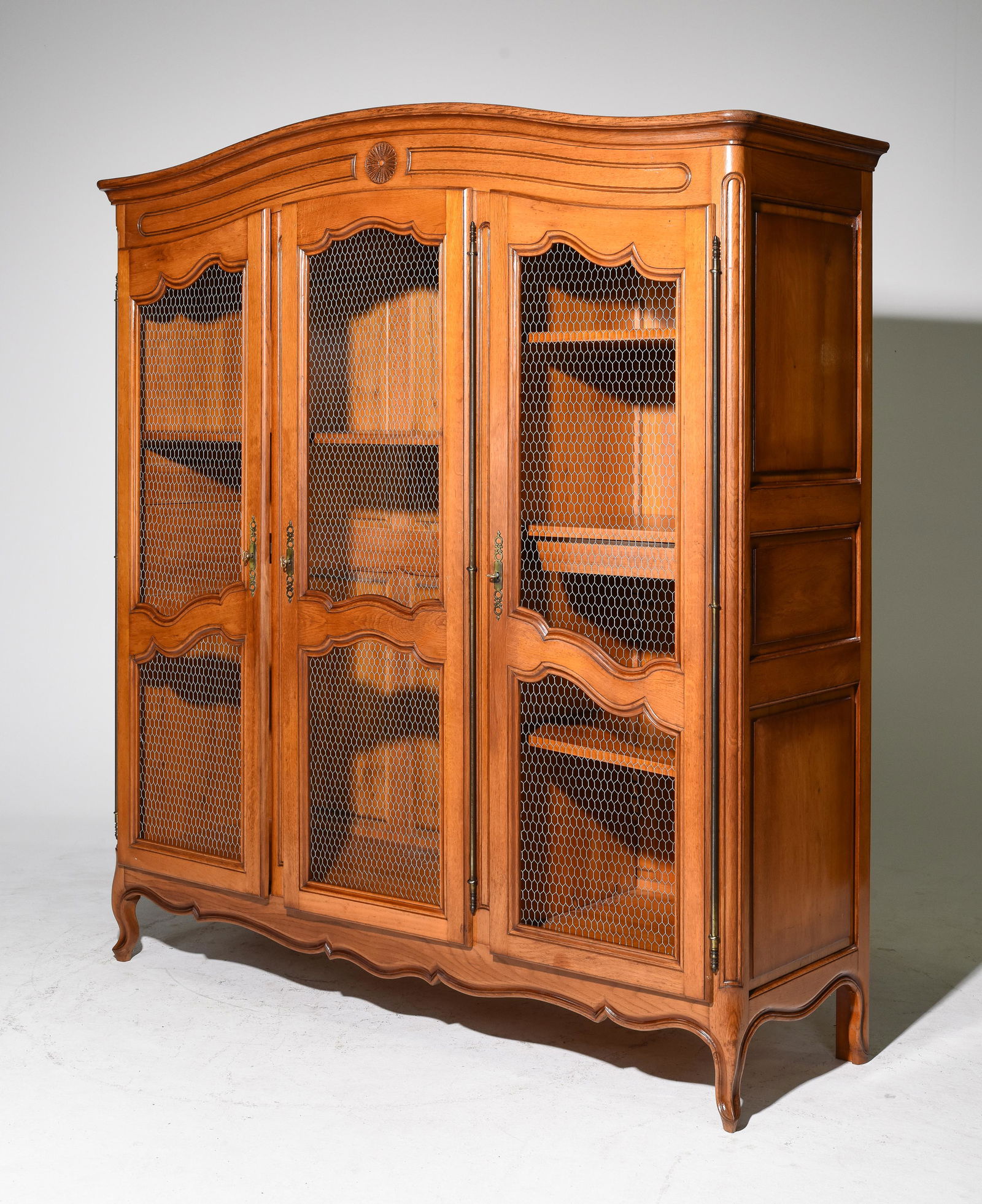 Louis XV Style Triple Grilled Door Cupboard (1 of 3)