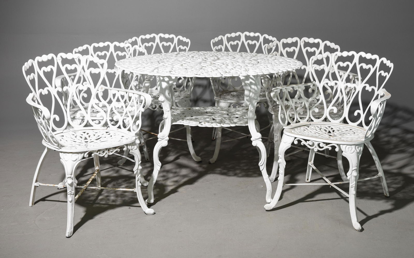 White Painted Metal Garden Table & 6 Chairs #1 (1 of 4)