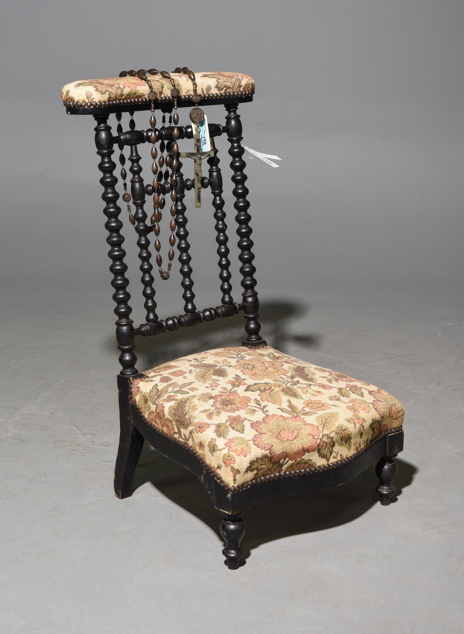 Napoleon III Style Prie Dieu / Kneeler & Rosary Beads (1 of 5)