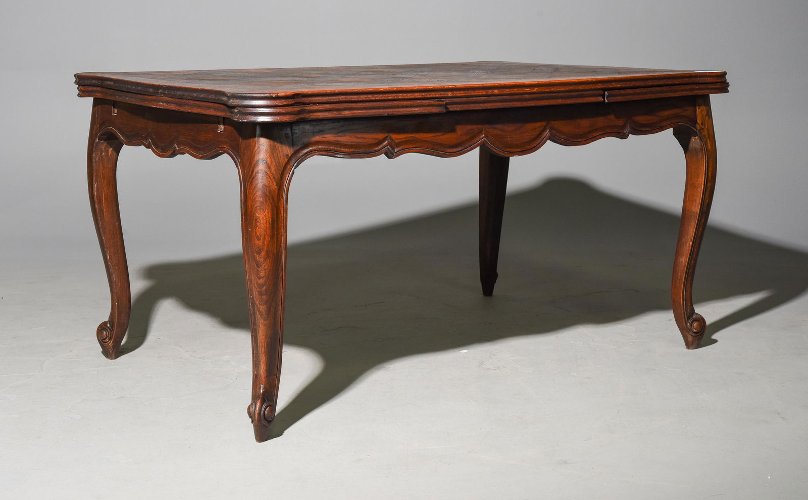 French Regency Style Oak Draw Leaf Table (1 of 4)