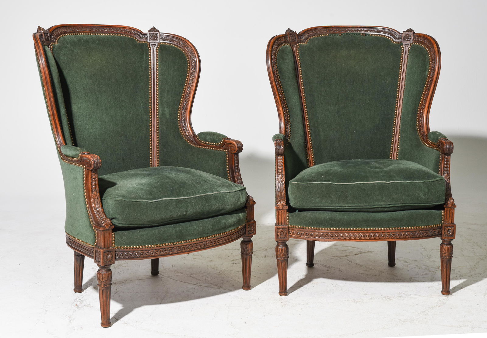 2 Louis XVI Style Walnut Bergere Chairs (1 of 6)