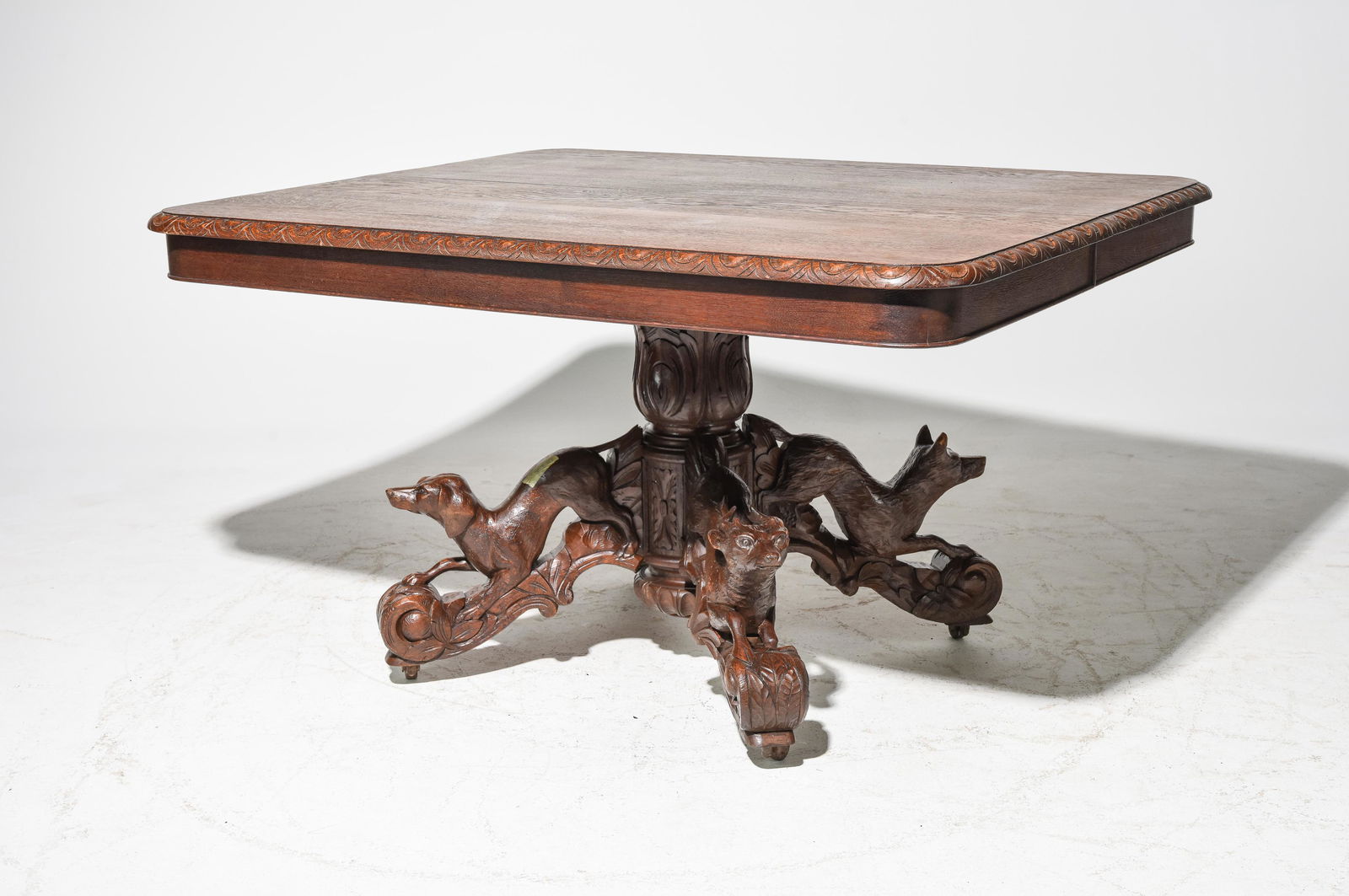 Louis XIII Style Carved Oak Hunt Table (1 of 6)
