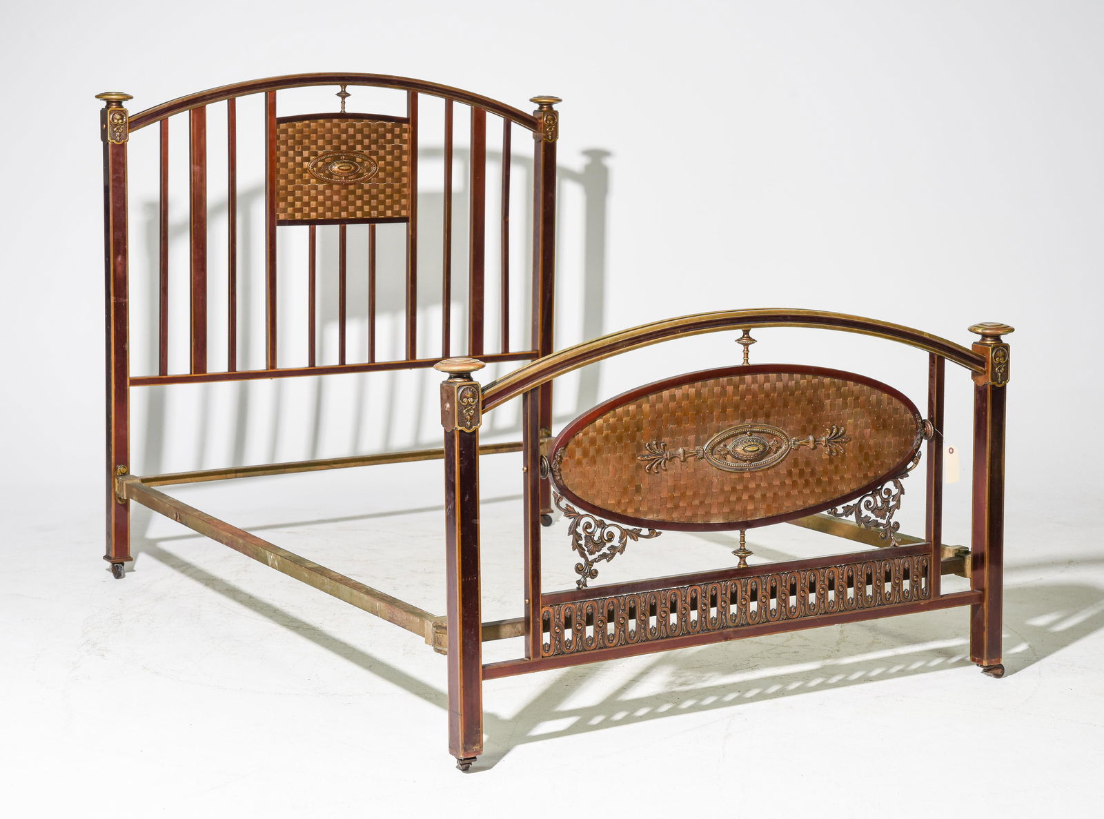 French Metal Bed with Rails (1 of 3)